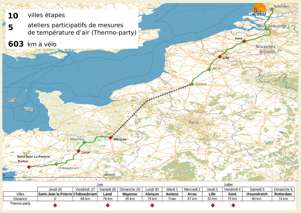 Parcours du dispositif VéloClimat © Geomanum
